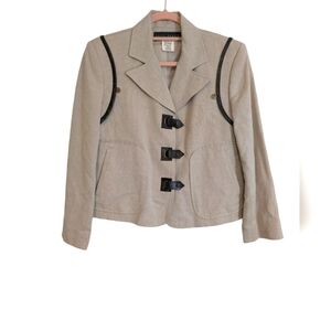 Harvé Benard Vintage Linen Cream Blazer